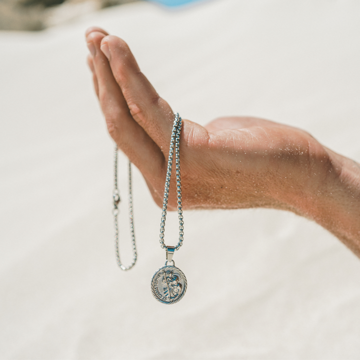 Silver St Christopher Necklace Pendant