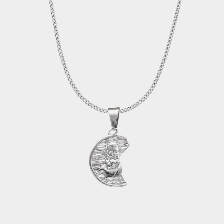 Silver Irregular Zeus Necklace Pendant