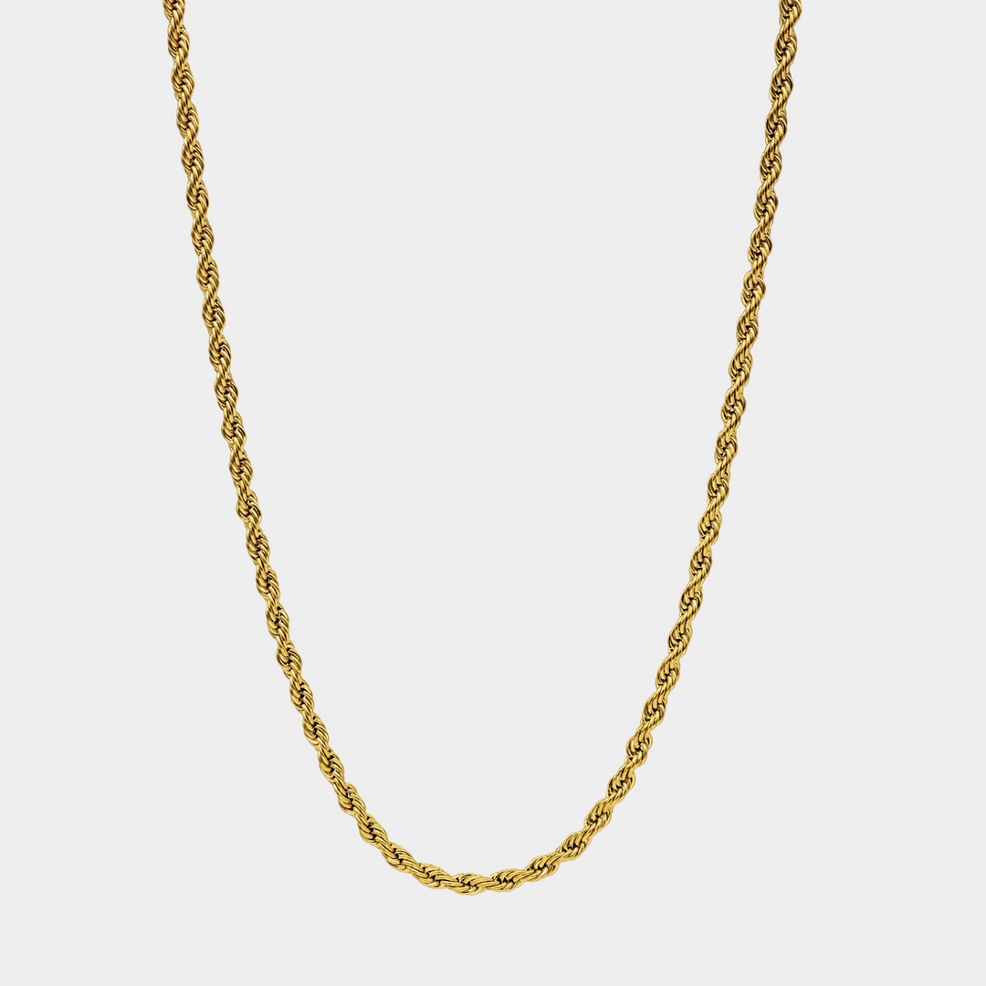 Gold Rope Chain Necklace 3MM