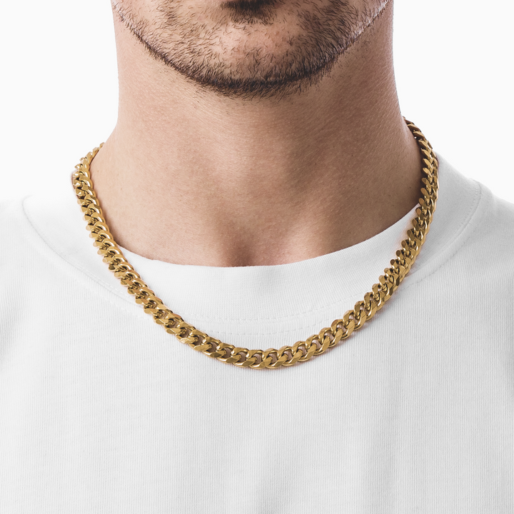 Gold Cuban Chain Necklace 9MM