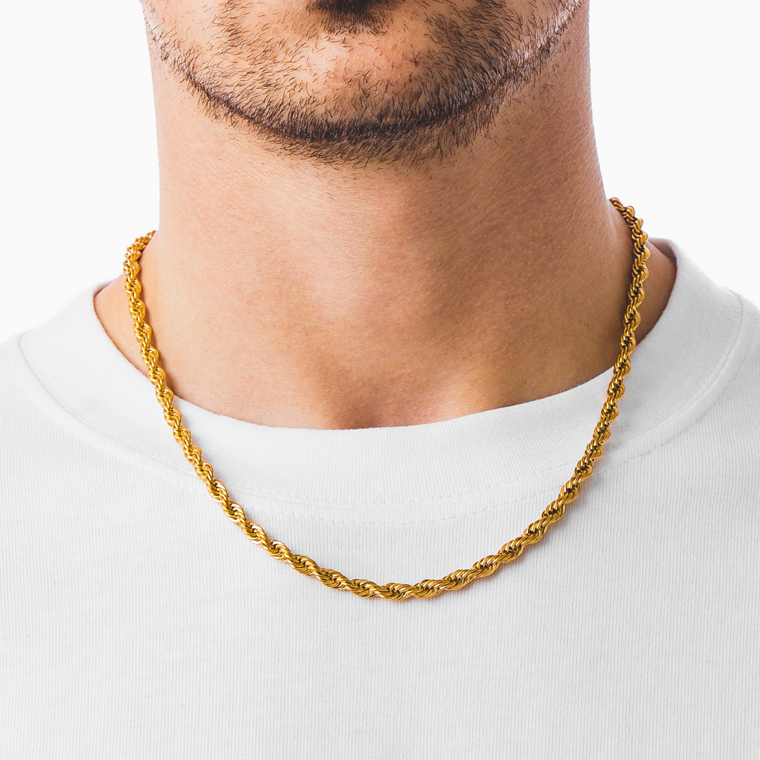 Gold Rope Chain Necklace 5mm