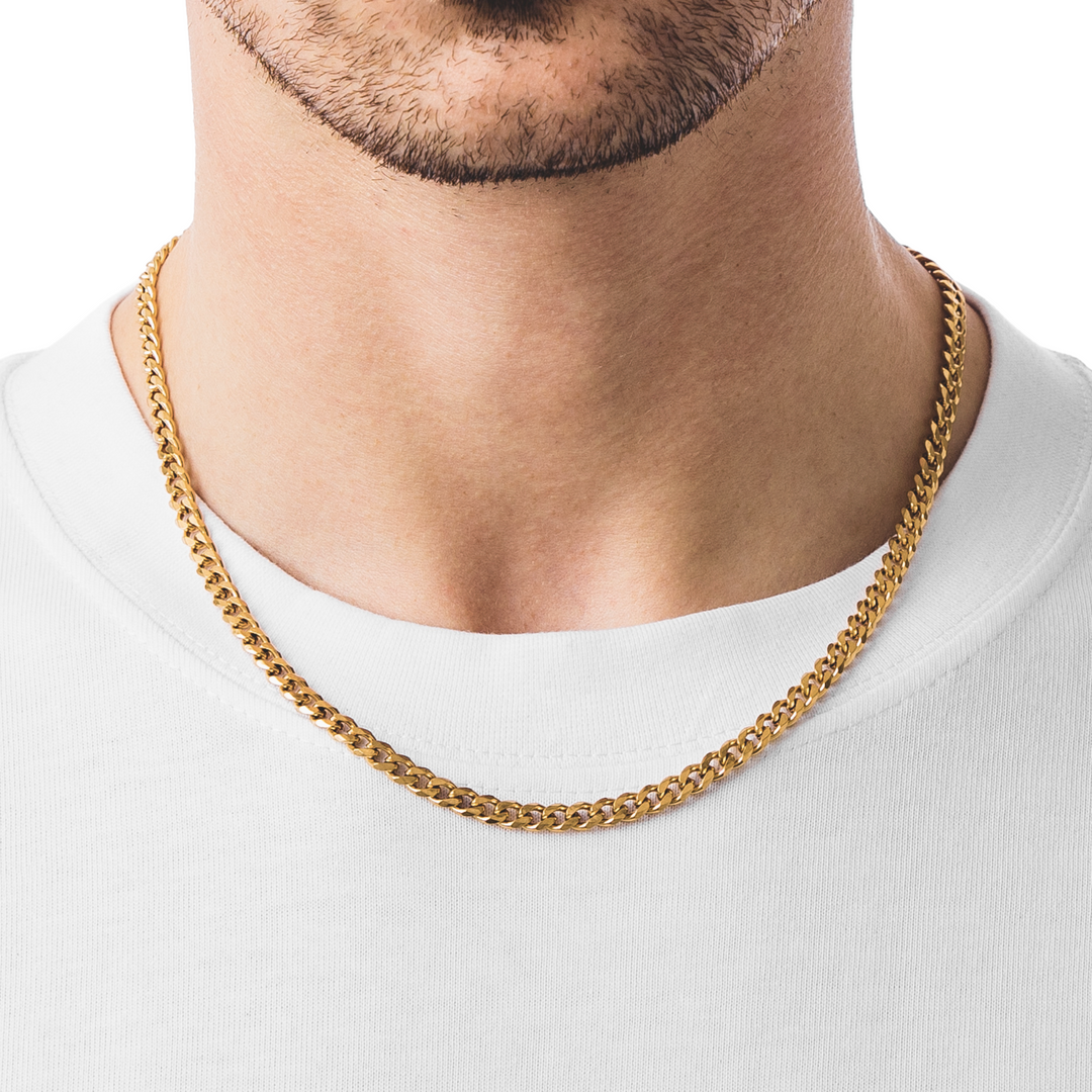 Gold Cuban Chain Necklace 7MM