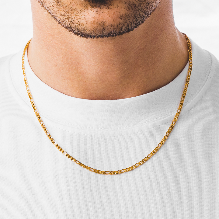 Gold Figaro Chain Necklace 3MM