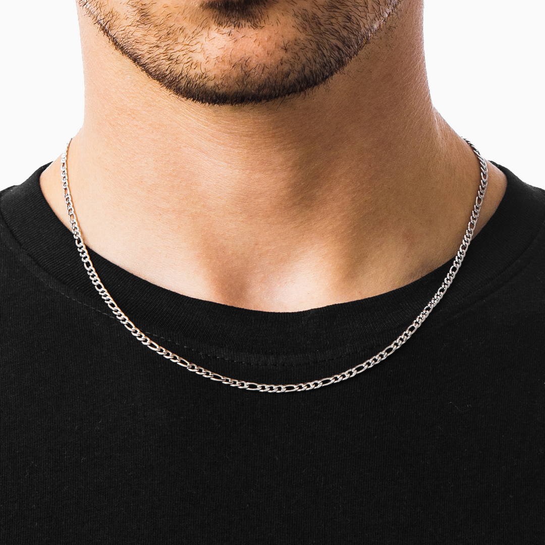 Silver Figaro Chain Necklace 3MM