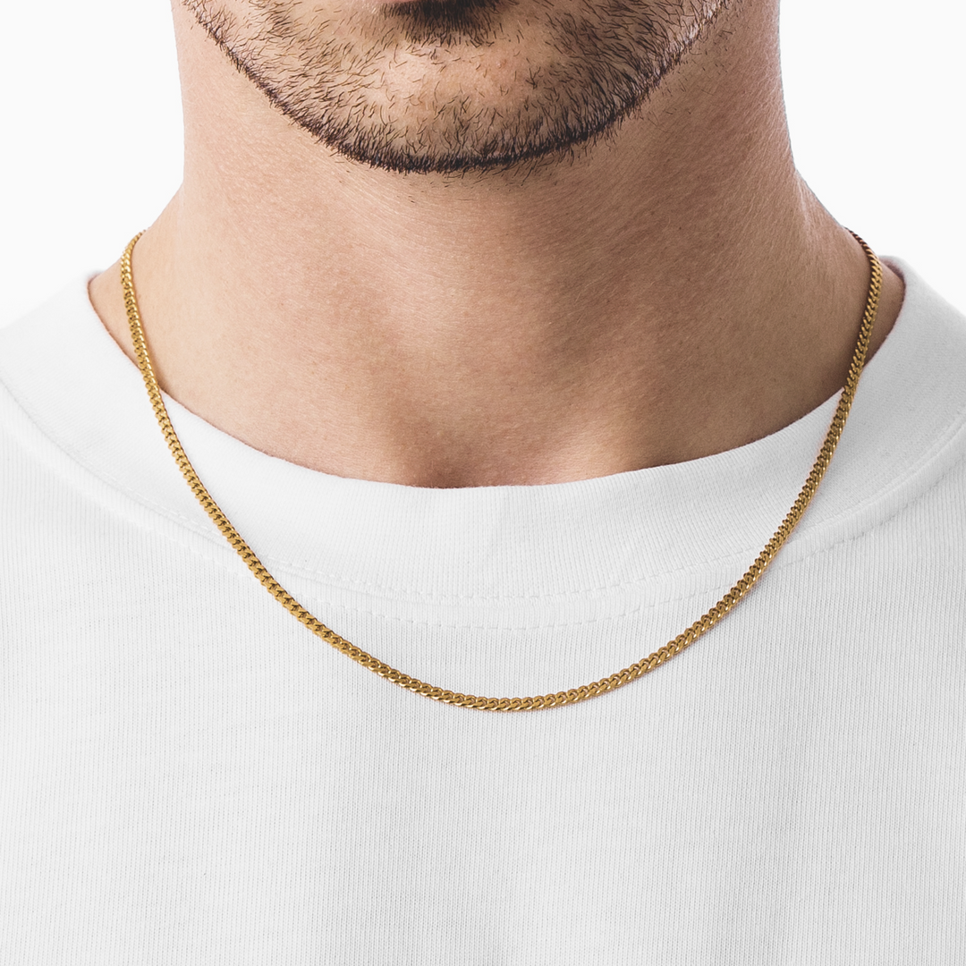 Gold Connell Chain Necklace 3MM