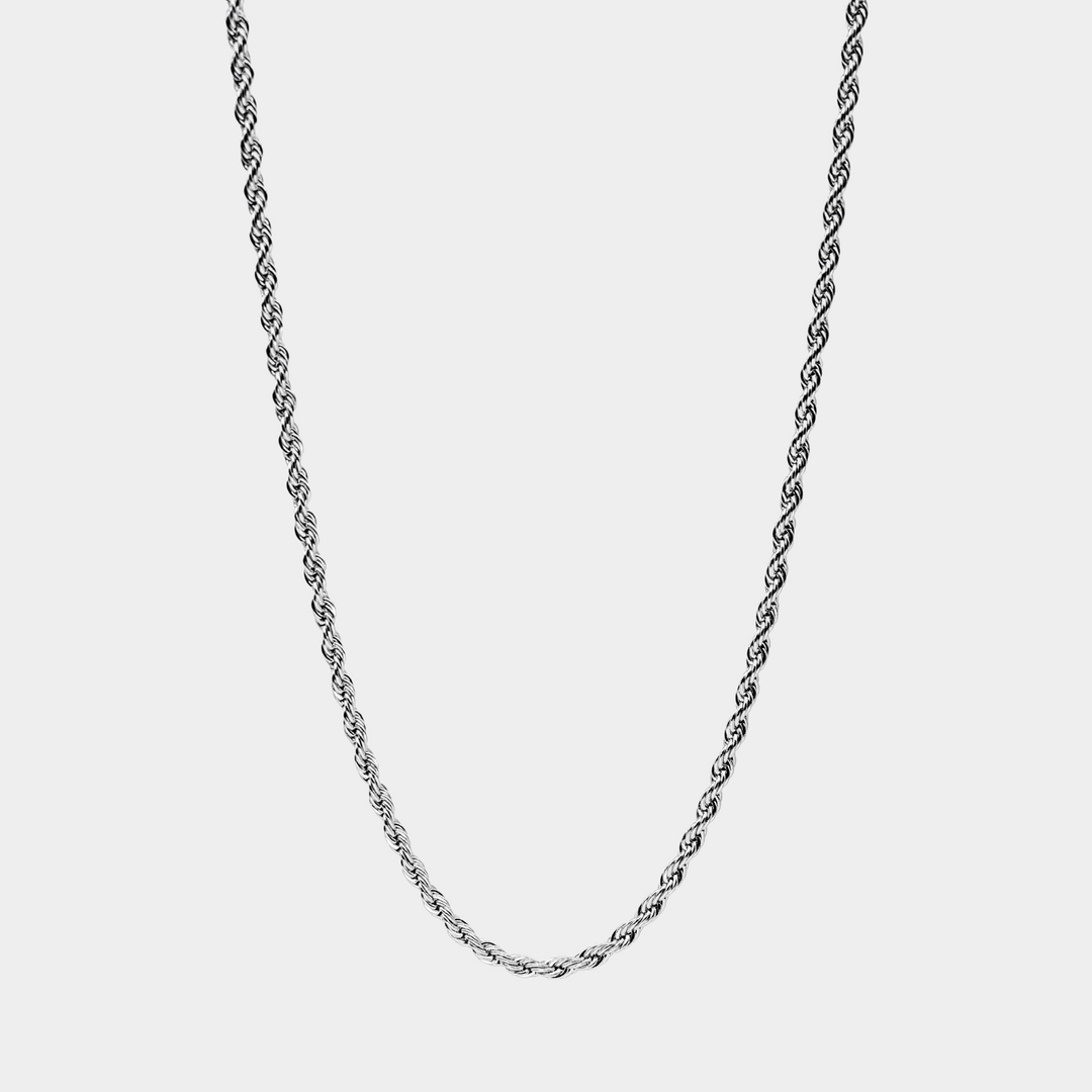 Silver Rope Chain Necklace 3MM