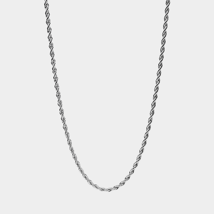 Silver Rope Chain Necklace 3MM