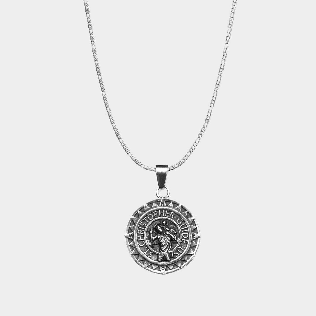 Silver St Christopher Necklace Pendant