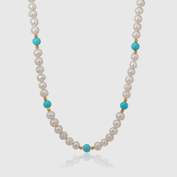 Turquoise - Genuine Pearls Necklaces