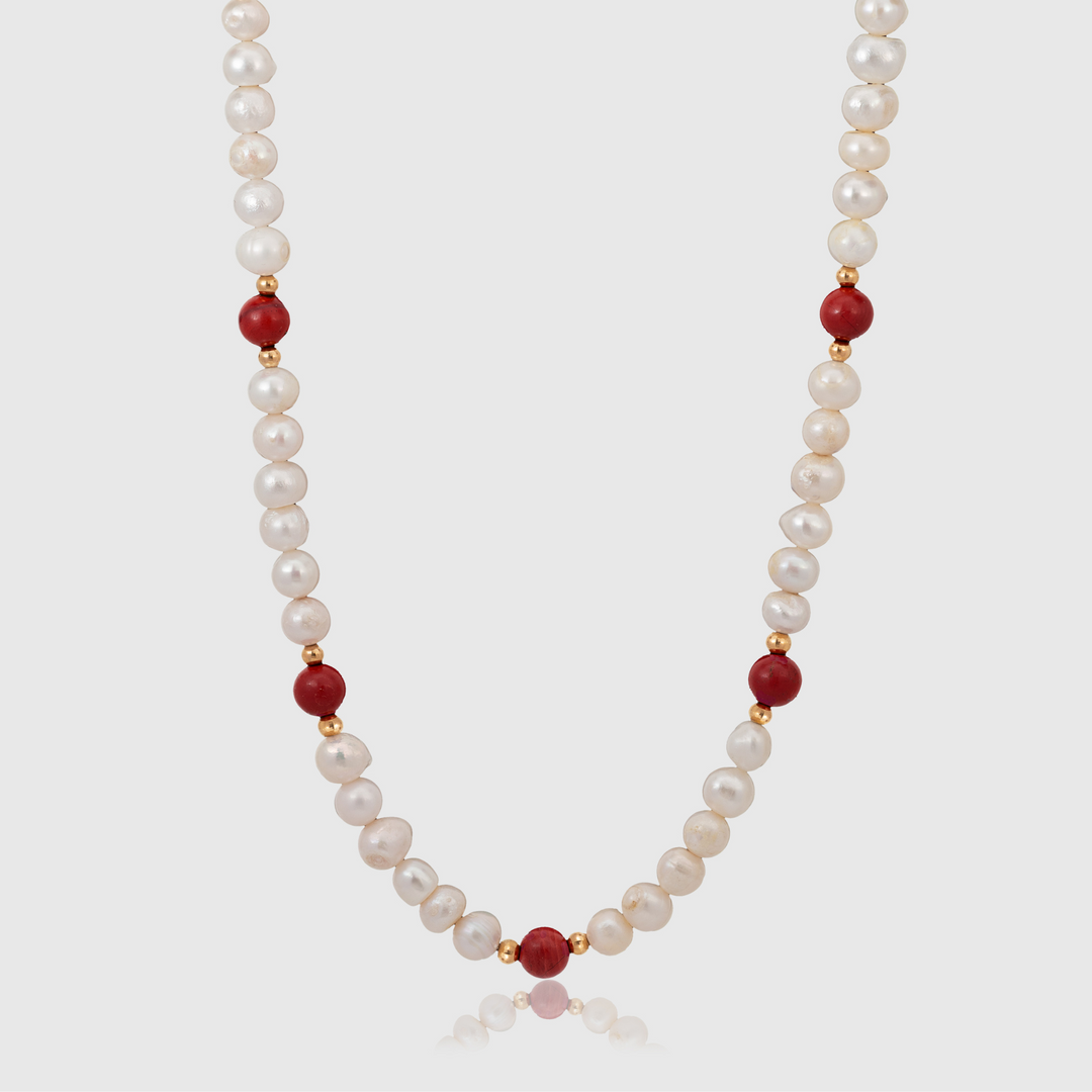 Jasper Stone - Genuine Pearls Necklaces