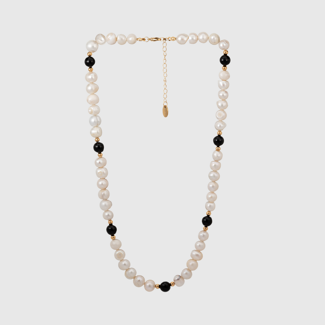 Onyx Black - Genuine Pearls Necklaces