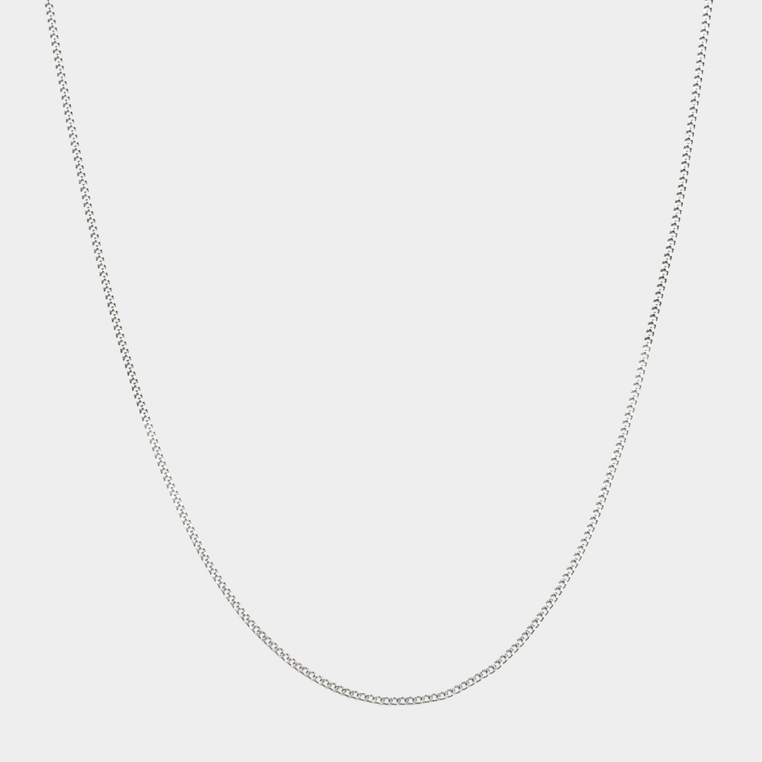 Diamond Cut 925 Italian Silver 1.8mm Curb Necklace