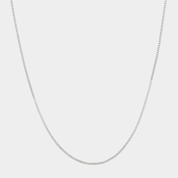 Diamond Cut 925 Italian Silver 1.8mm Curb Necklace