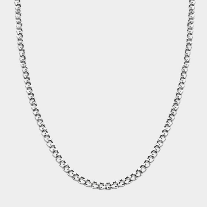 Diamond Cut 925 Italian Silver 5mm Curb Necklace