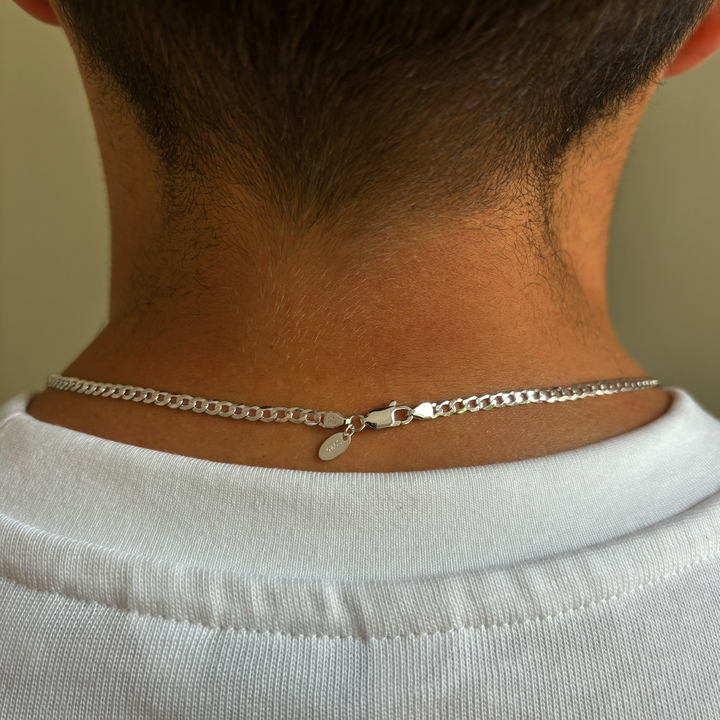 Diamond Cut 925 Italian Silver 3mm Curb Necklace