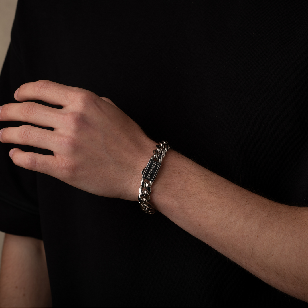 Silver Cuban Chain Bracelet 12MM