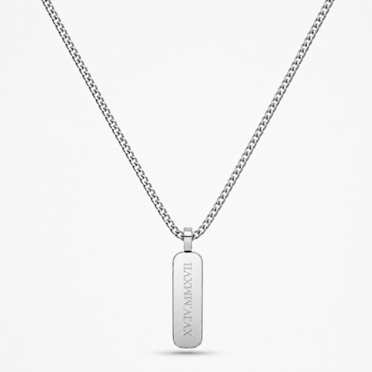 Engraved pendant on a white background