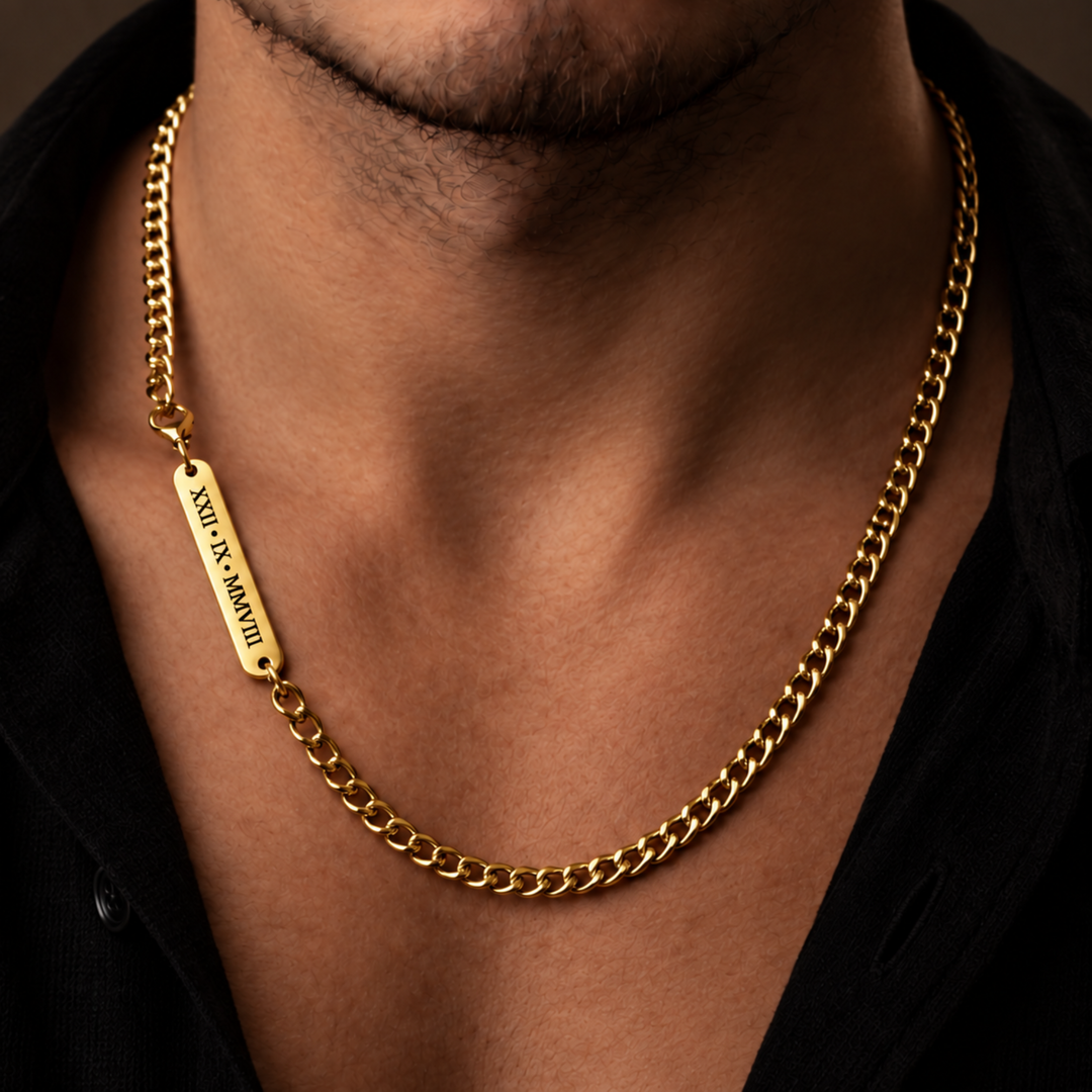 4mm Cuban Chain Necklace Gold