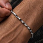Silver Box Chain Bracelet - 3mm