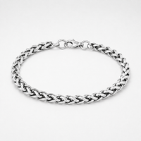 5mm Wheat Bracelet Silver