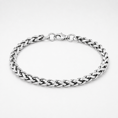 5mm Wheat Bracelet Silver