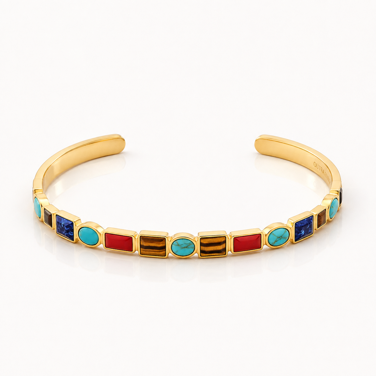 Gold Knightsbridge Bangle on a white background.