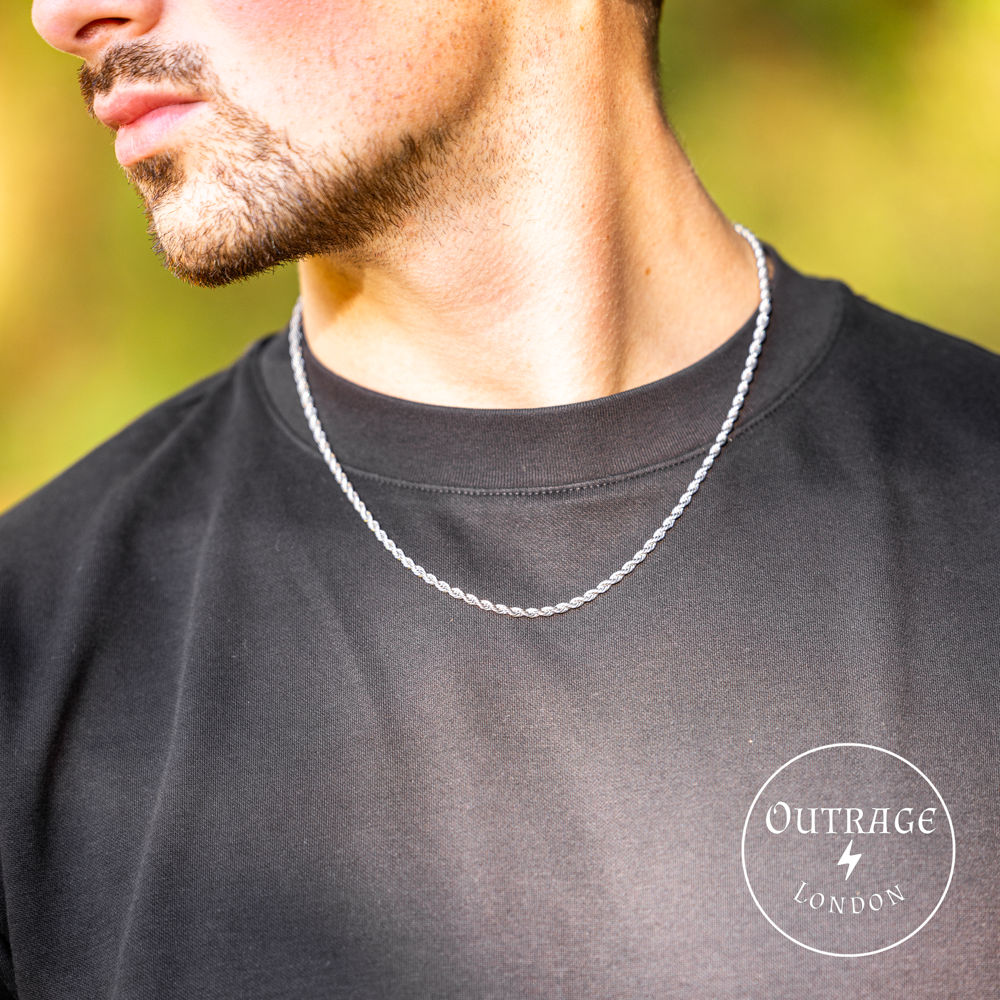 Rope Chain 3MM Silver OutrageLondon